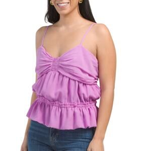 Steve Madden Solange pink tank top womens size Small NWT
